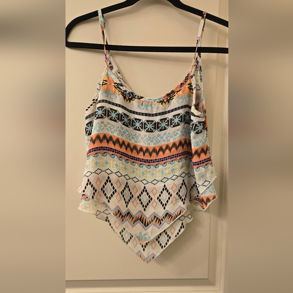 Love Culture Tops - Love Culture Multicolor Abstract Top